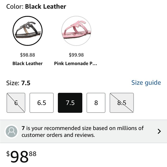 Sam Edelman Black Leather Sandals - Picture 4 of 6